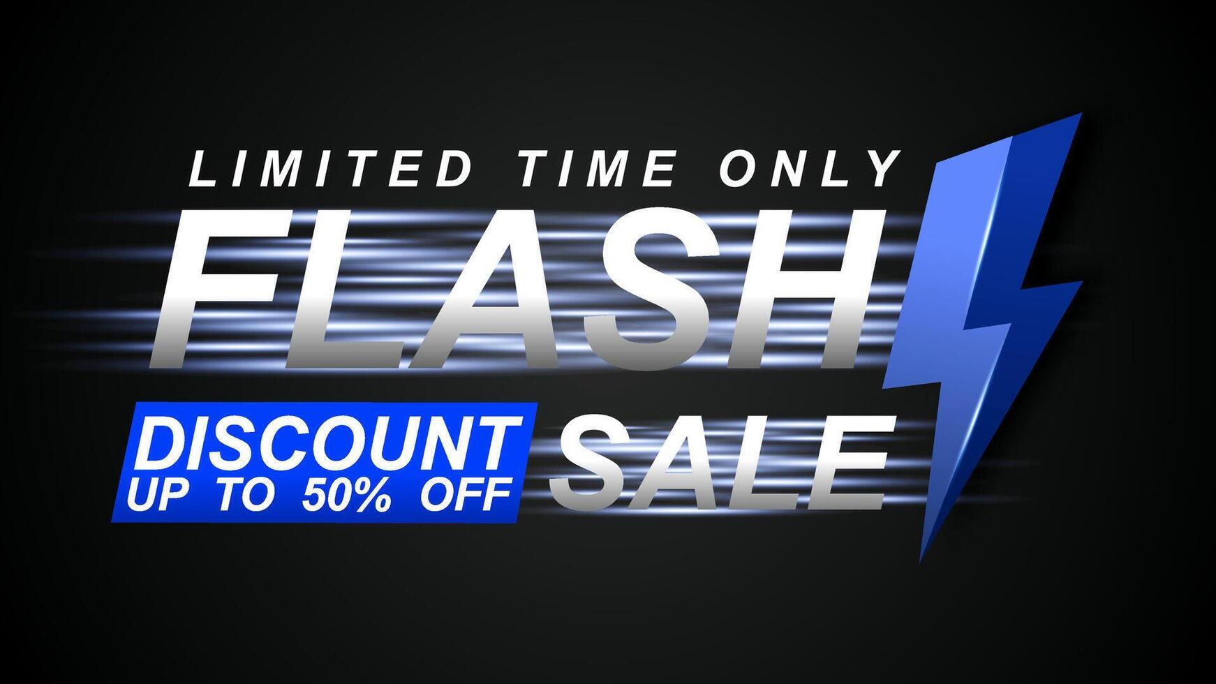 Flash Sale Shopping Poster or Banner Design Template vector