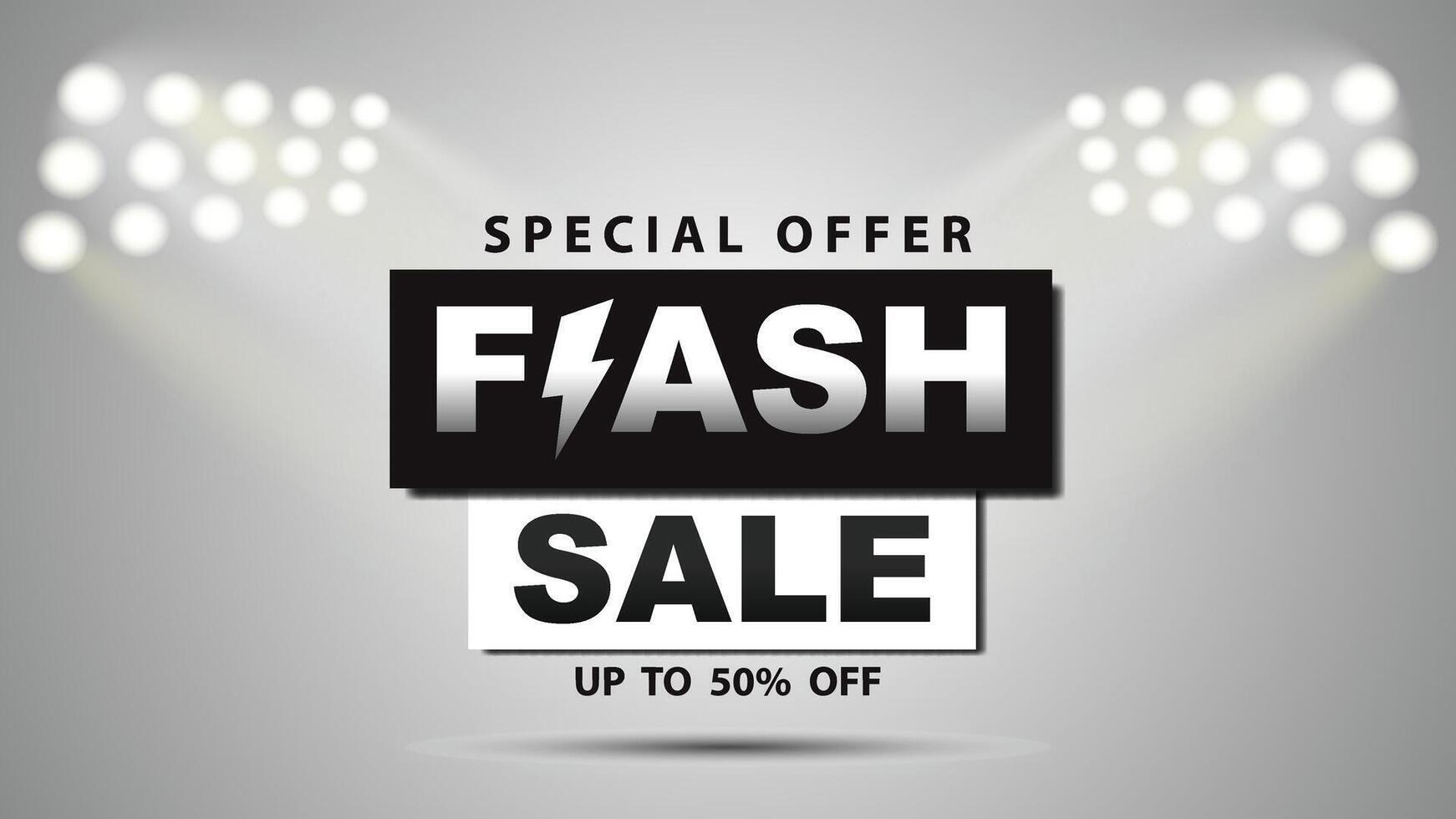 Flash sale discount banner vector