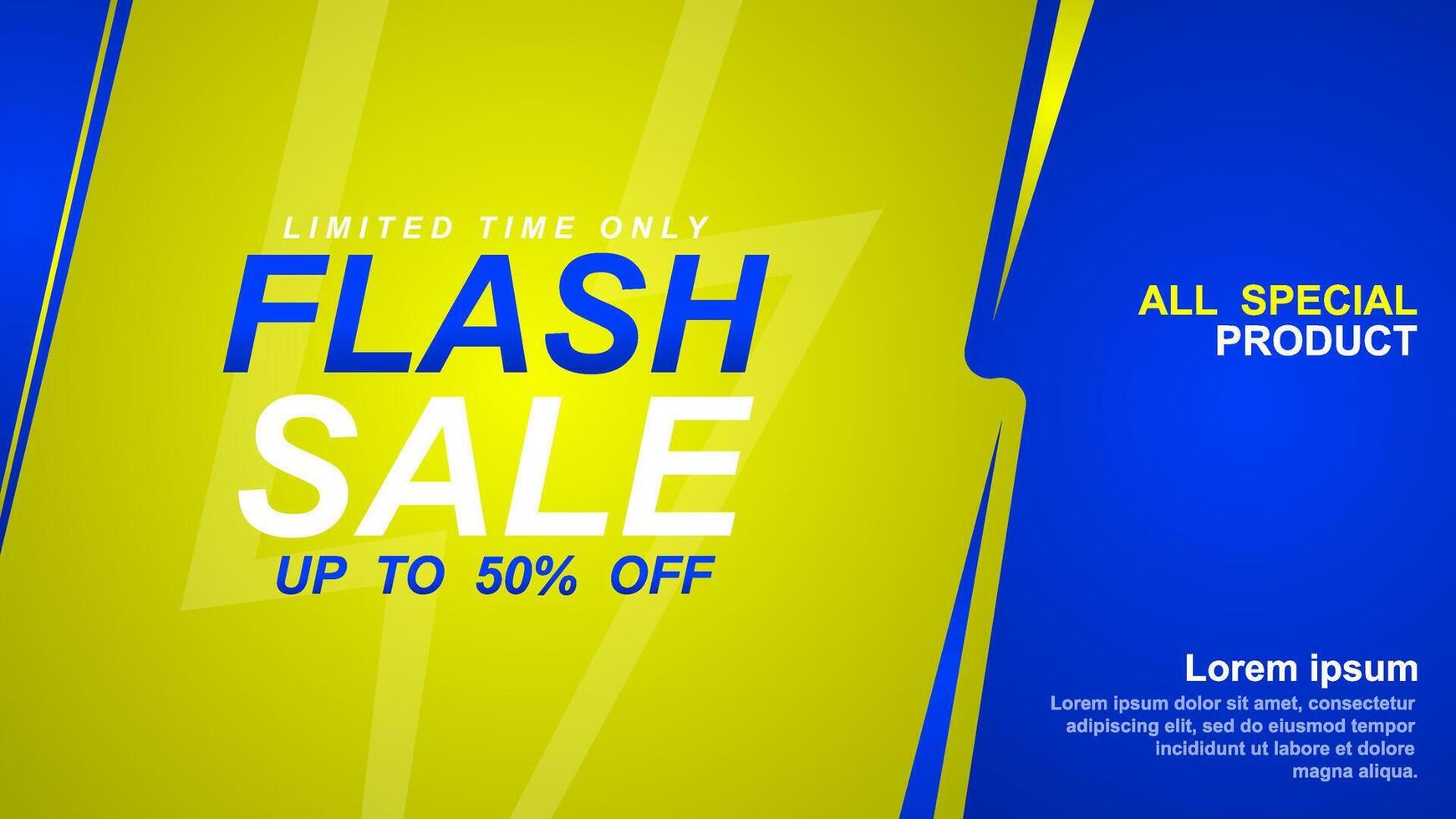 Flash sale poster. Flash deals, special offers and flash discounts vector