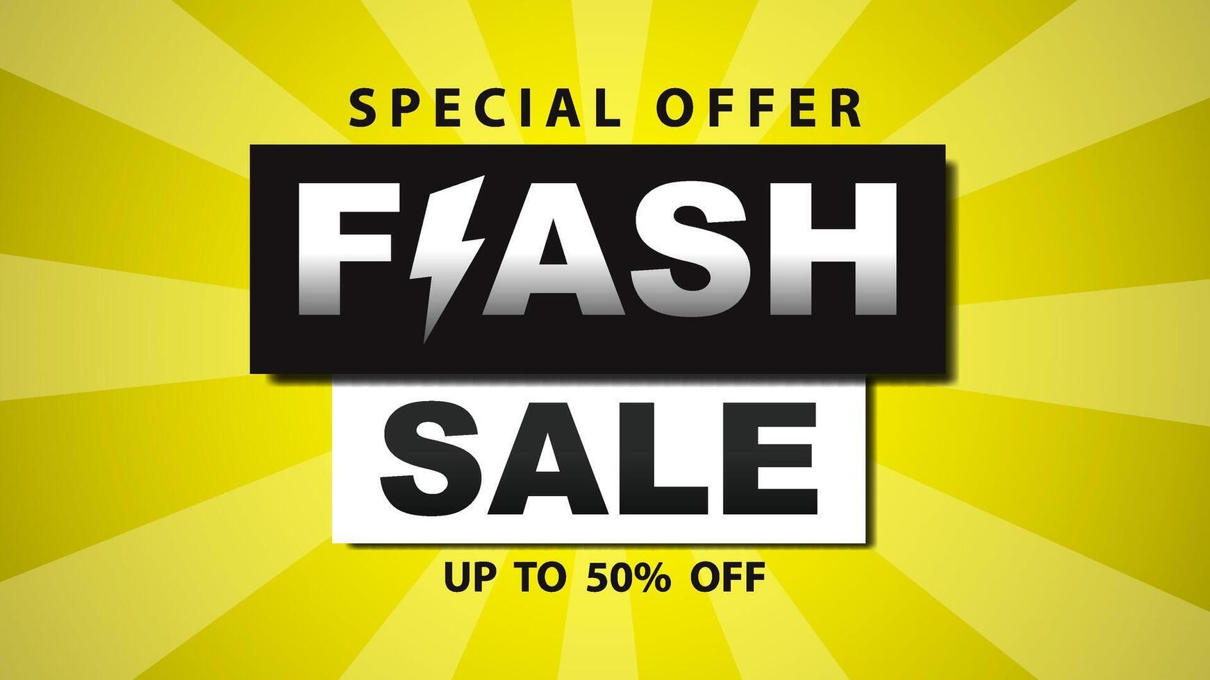 Flash Sale Banner with Minimalist Design vector