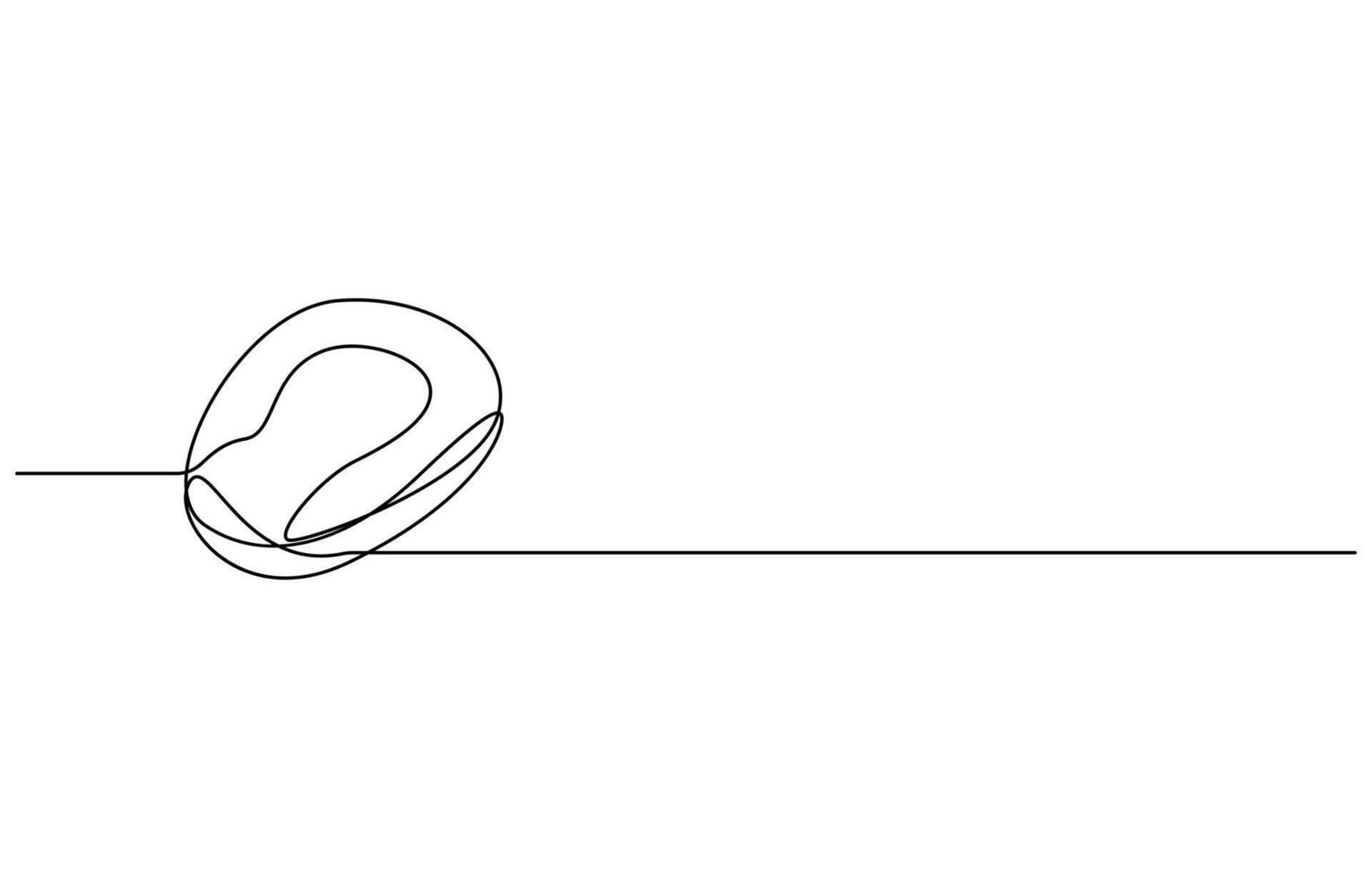 bedpan one line art draw vector