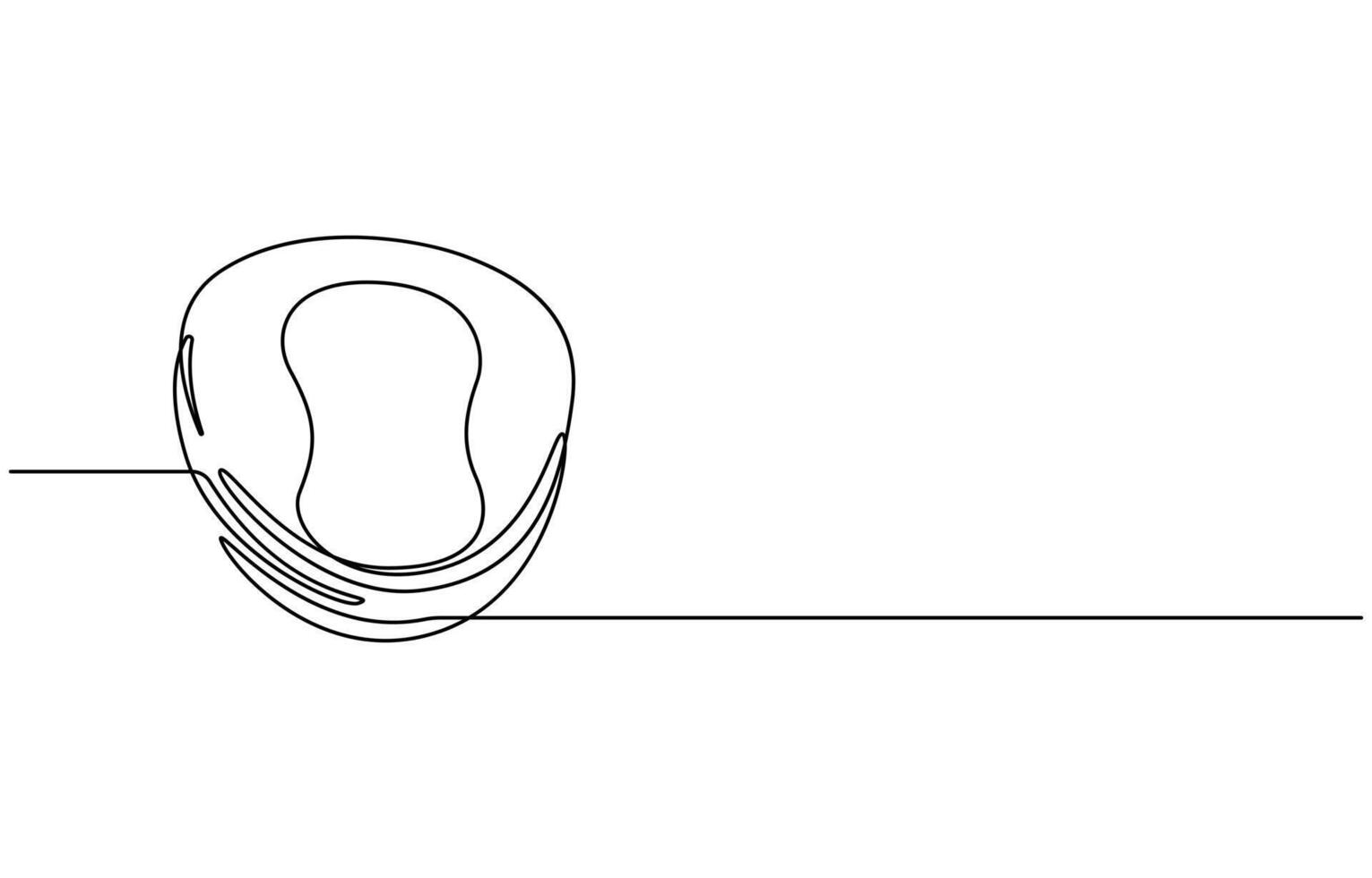 bedpan one line art vector
