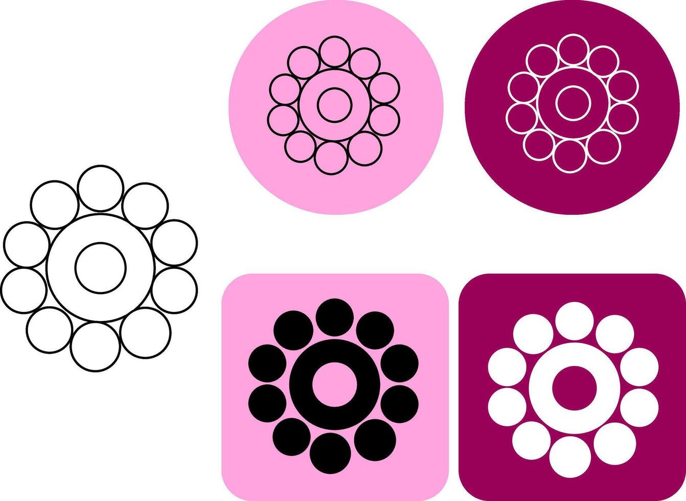 Abstract sun flower logo. graphic line illustration. Black and white cosmetic makeup art. Perfect for cards, decorations, stickers, logo, menu, various designs. vector