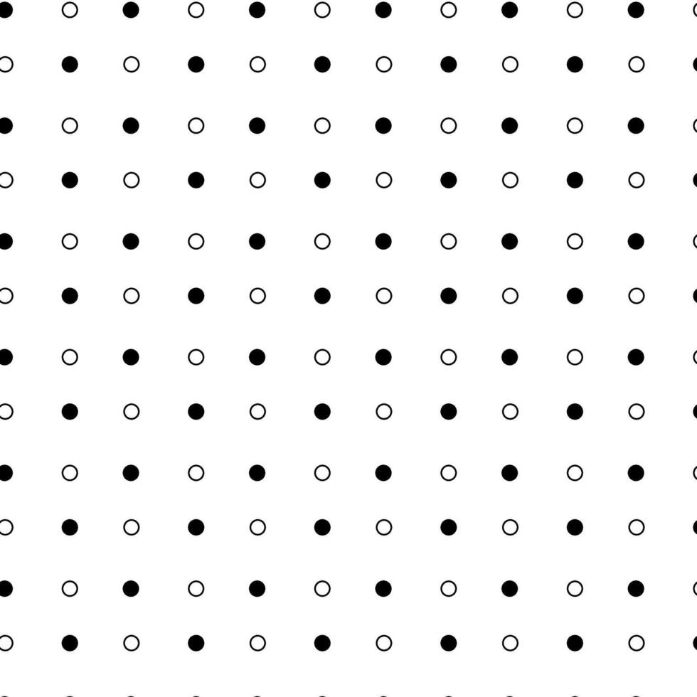 Circles round polka dots Seamless pattern. graphic line illustration. Black and white Banner, poster, wrapping paper, sticker, print, modern textile design. vector