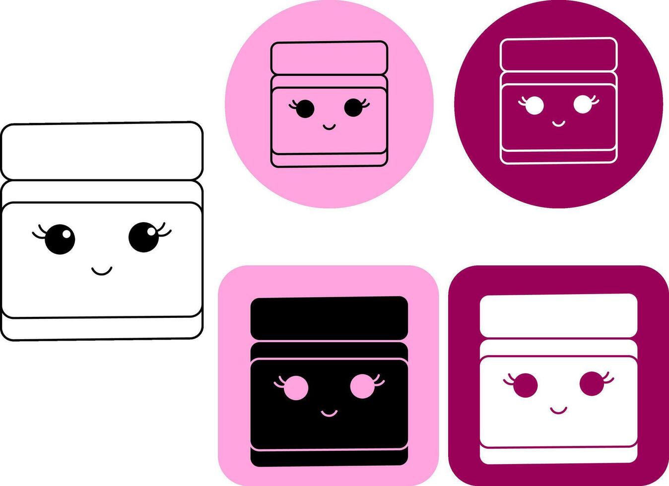 Facial cream logotype. graphic line illustration. Black and white cosmetic makeup art. illustration for package, cosmetic design, fabric and textile. vector