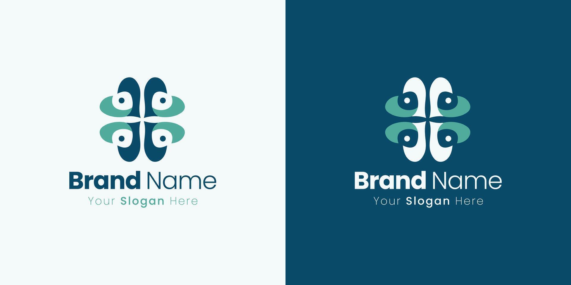 Creative Logo Design Composed of Flower Like Shape for Brand Identity Project vector