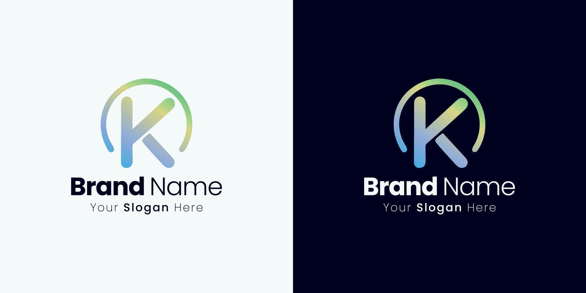 Stylish Letter K Logo Design for a Modern Creative and Minimalistic Brand Identity vector