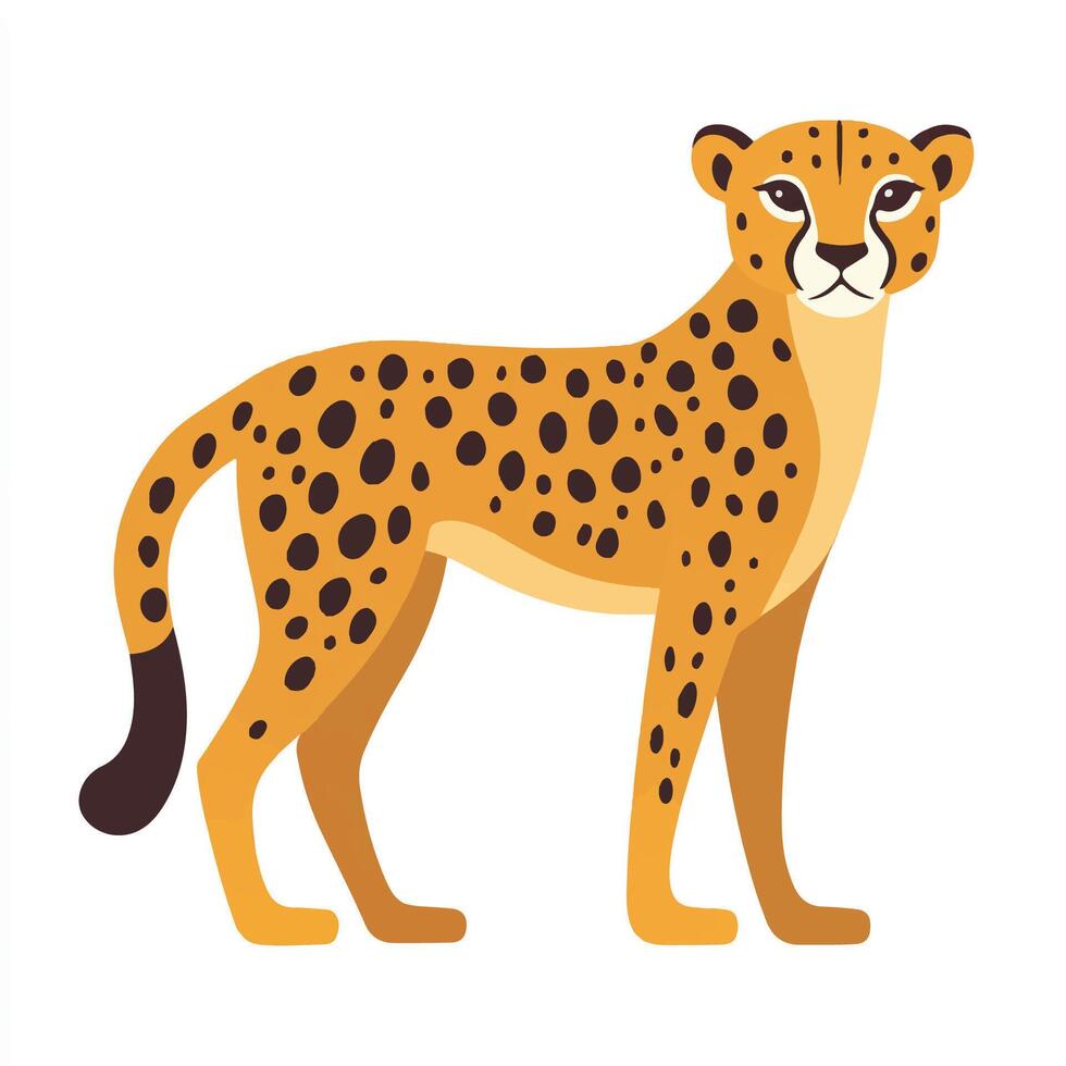 cute Cheetah illustration vector