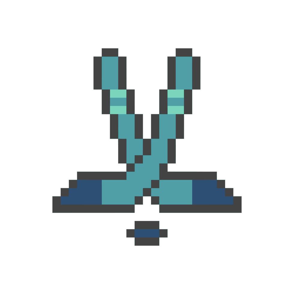 hockey game stick pixel art vector
