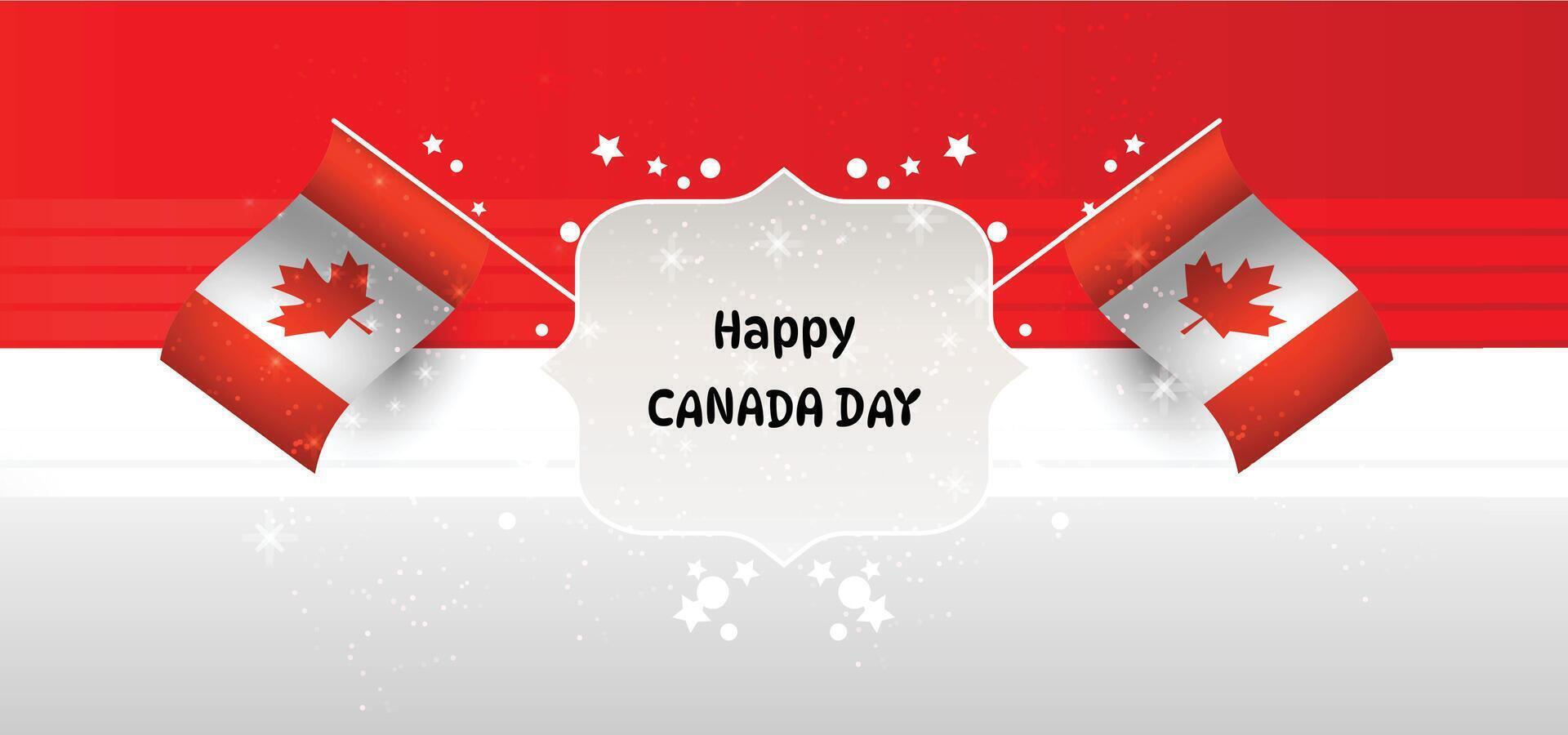 canada day hat with copyspace banner vector