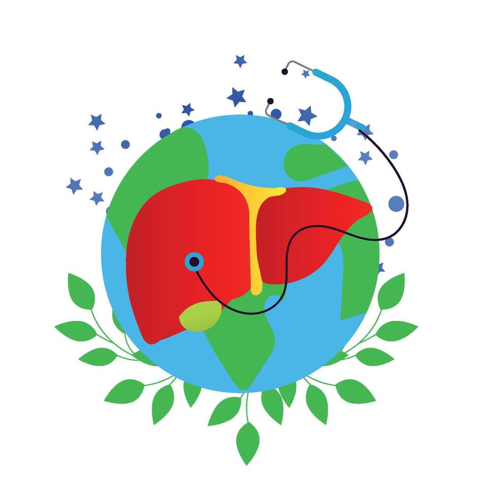 world hepatitis day awareness vector