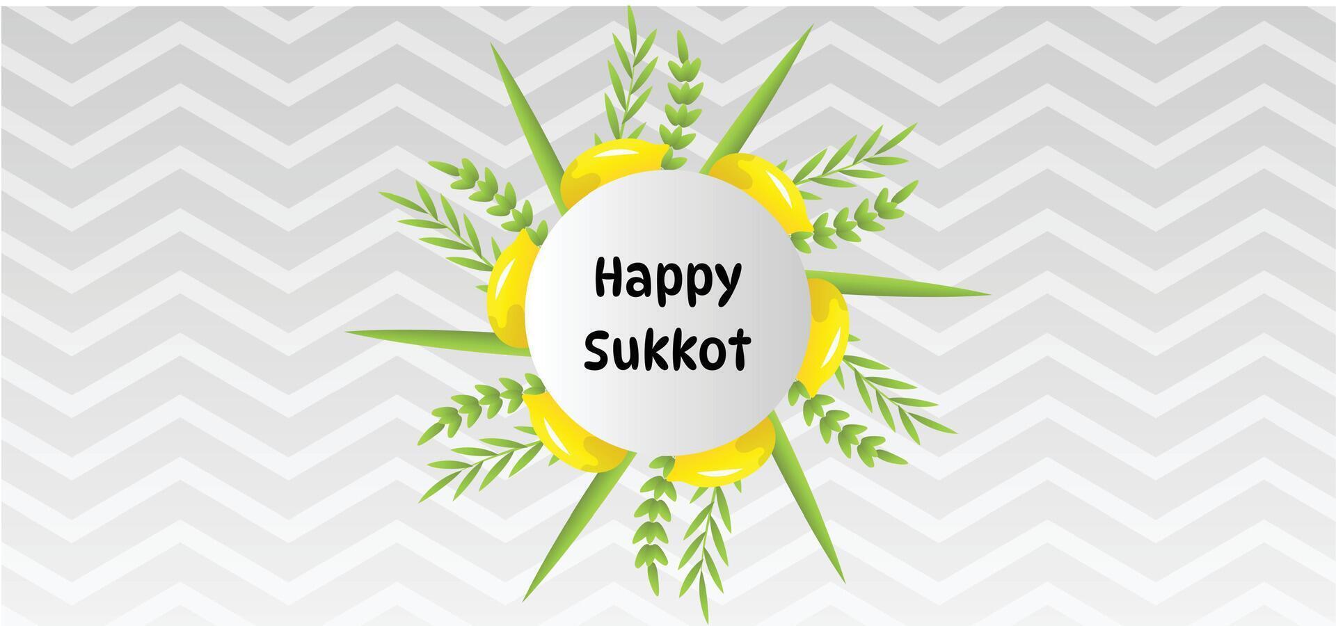 happy sukkot banner design vector