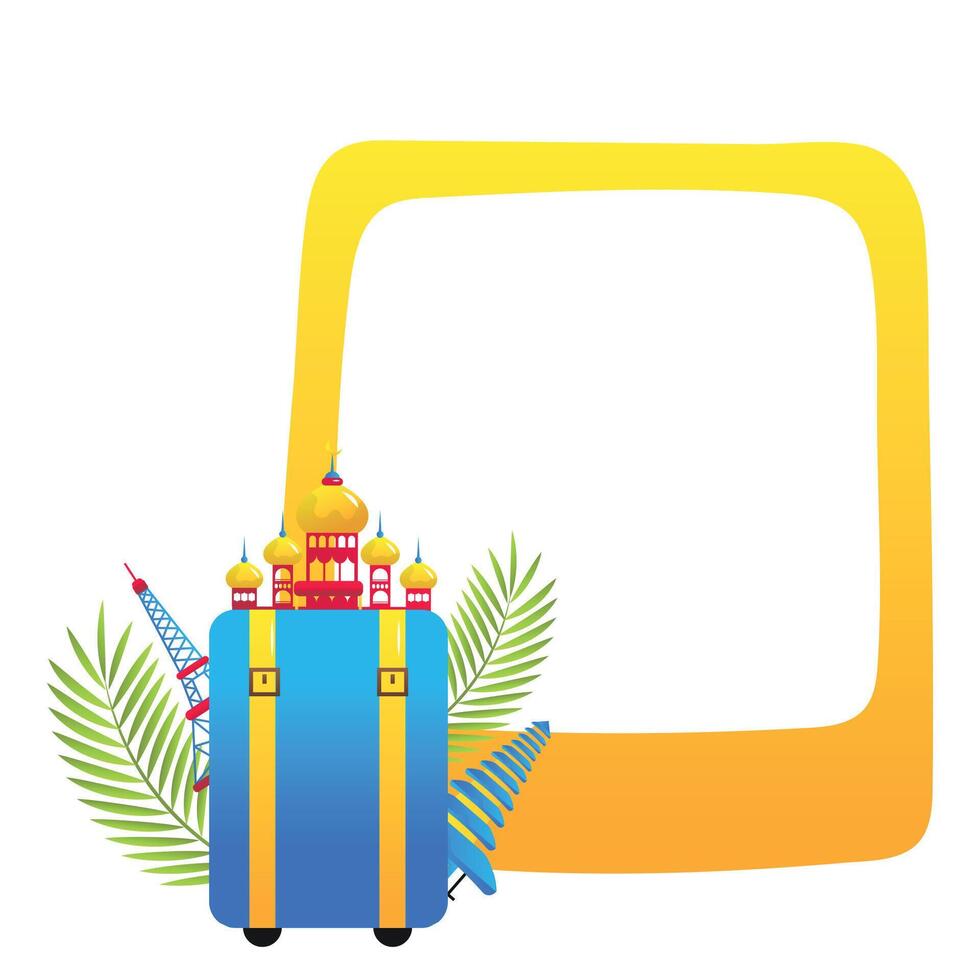 frame world tourism day illustration vector