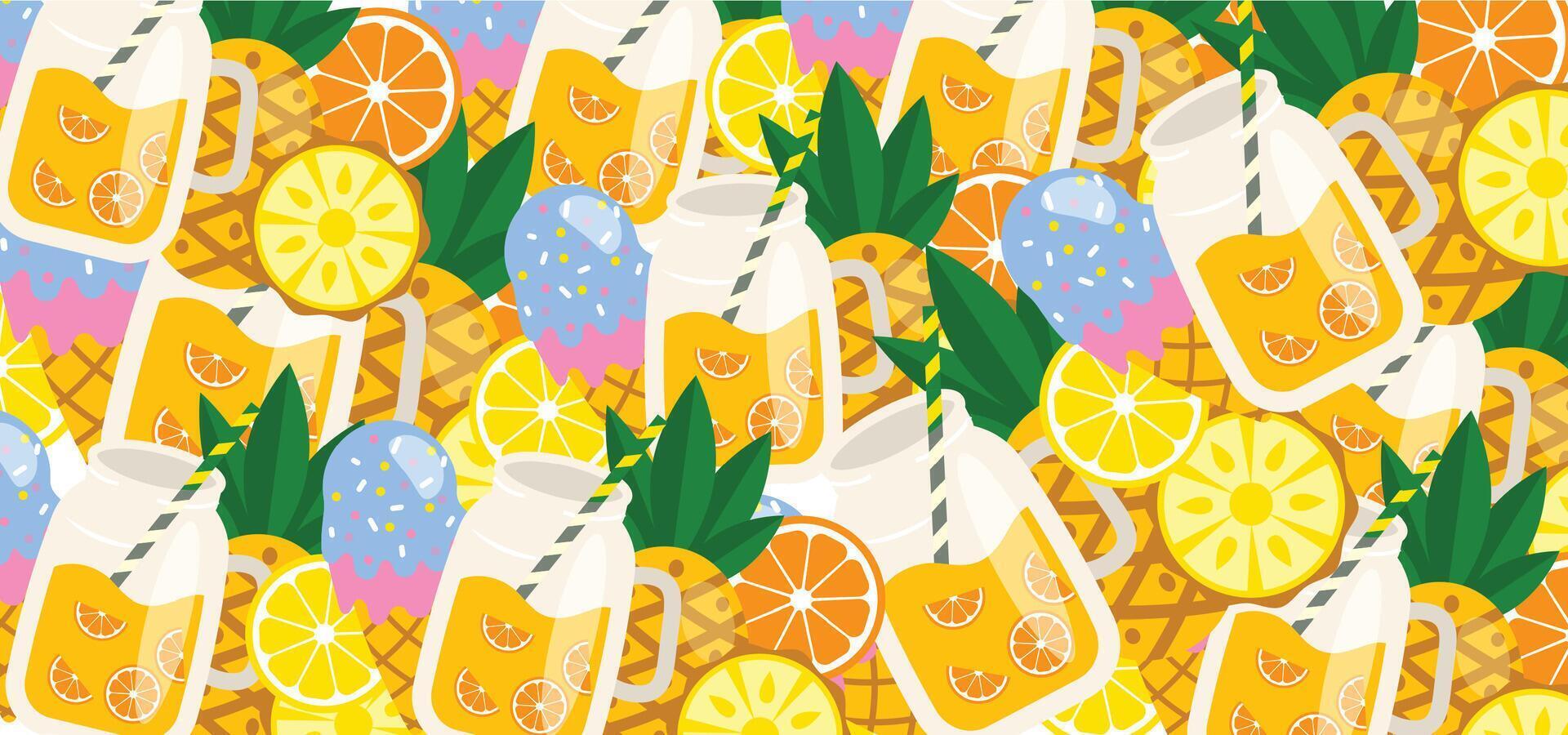 drinks hello summer backdrop vector