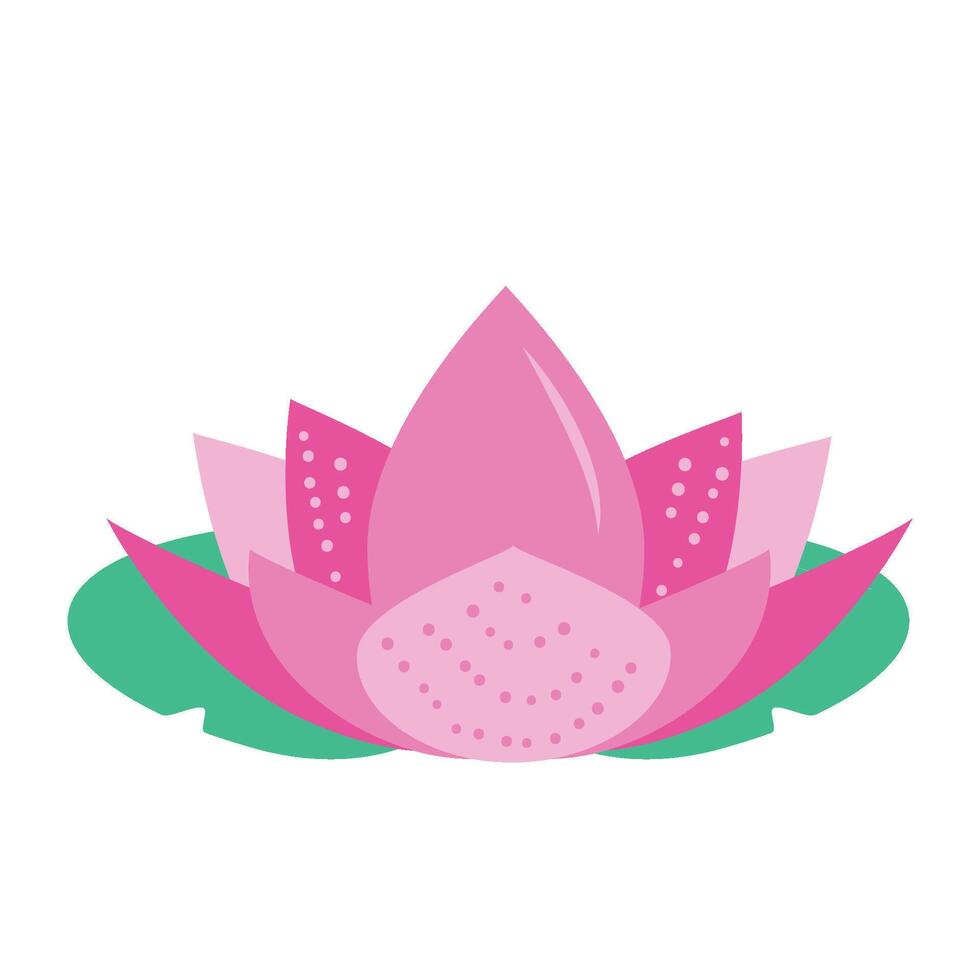 cartoon flower lotus vector