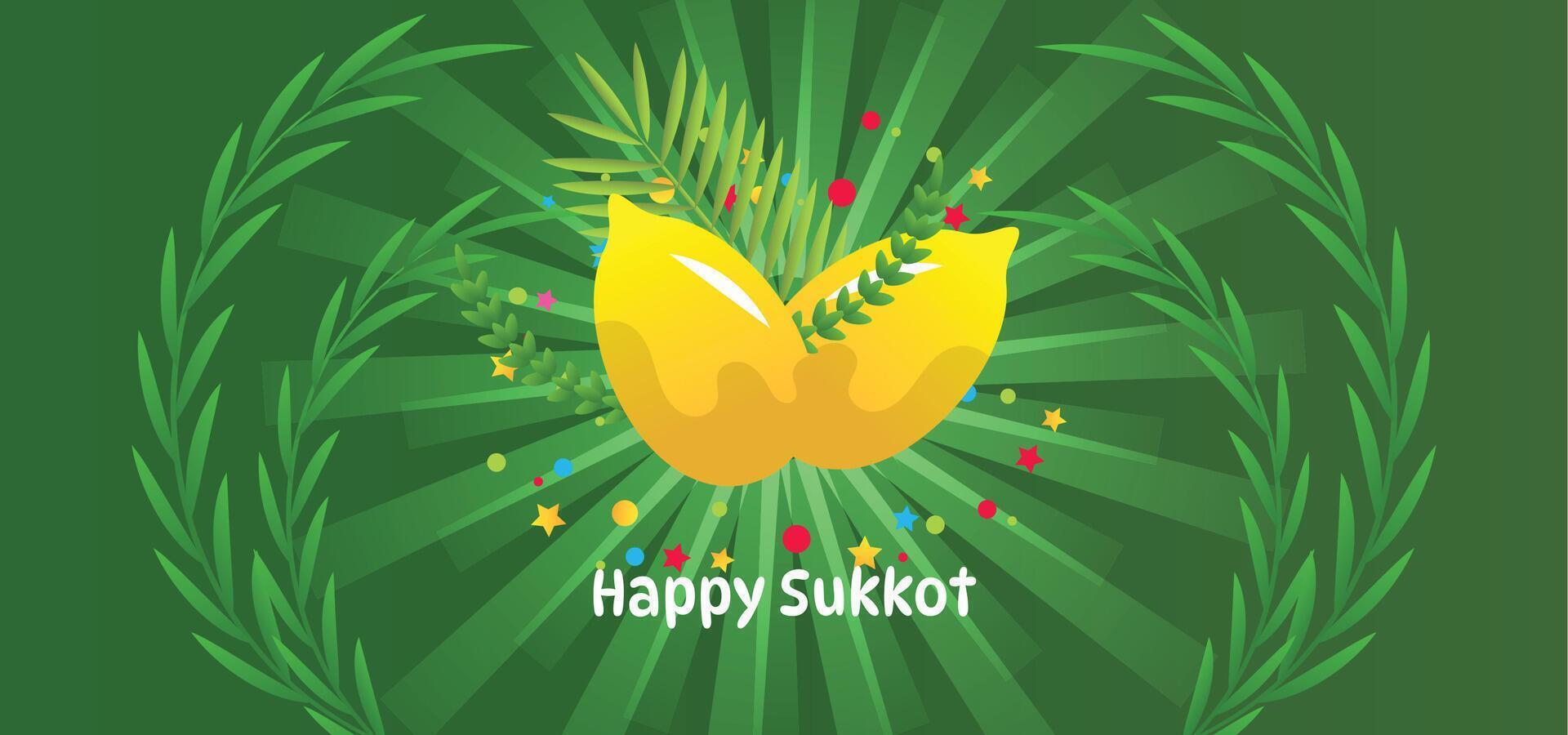 happy sukkot background vector