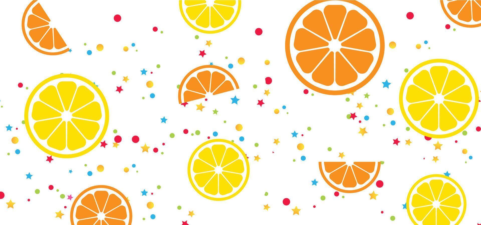 citrus summer backdrop vector