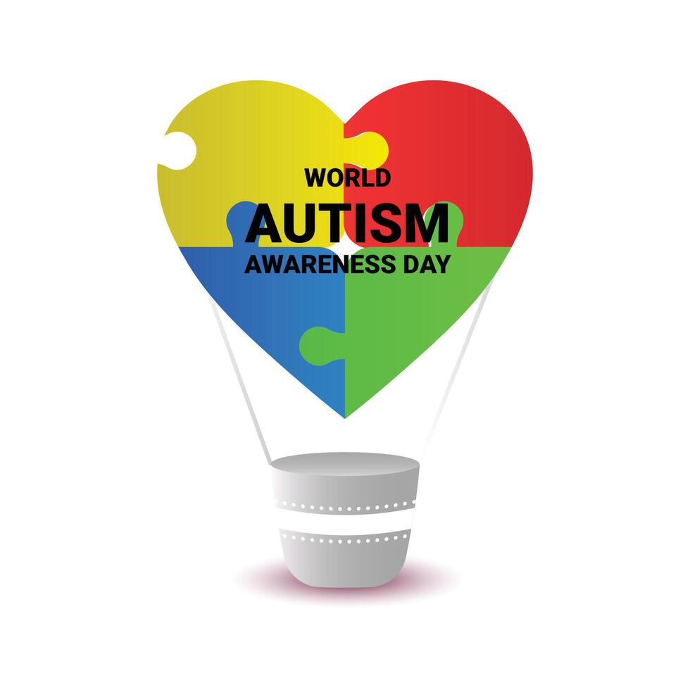 world autism awareness day vector