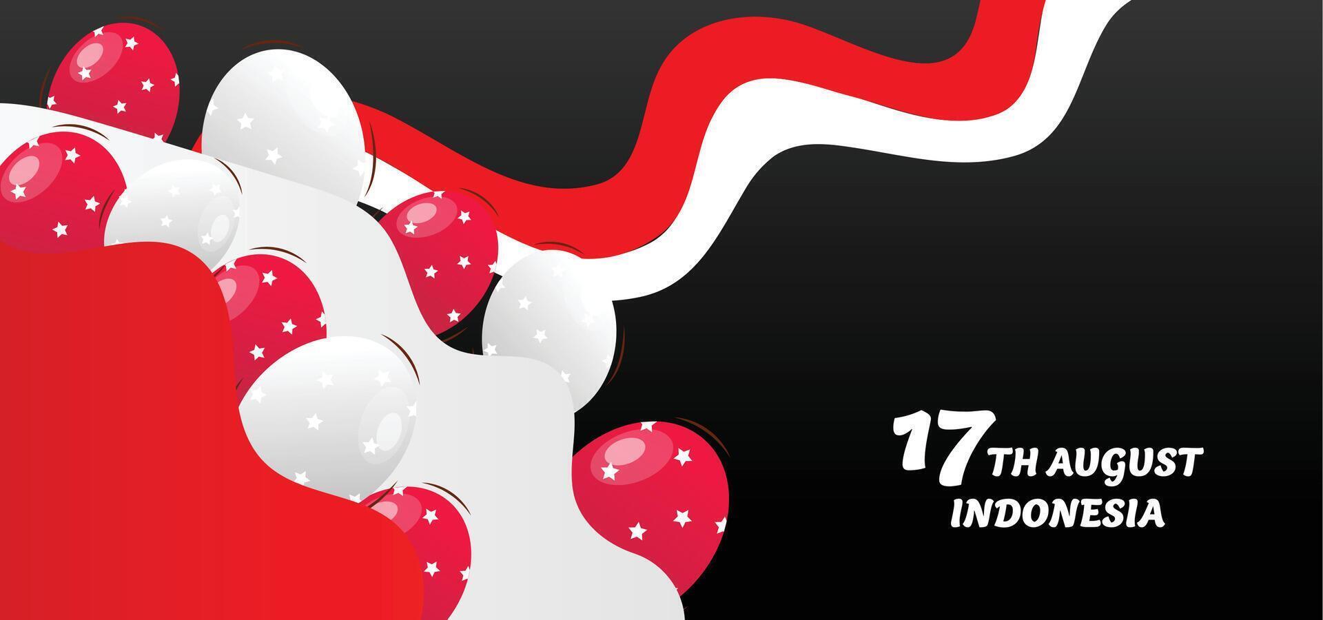 background 17 august indonesia vector