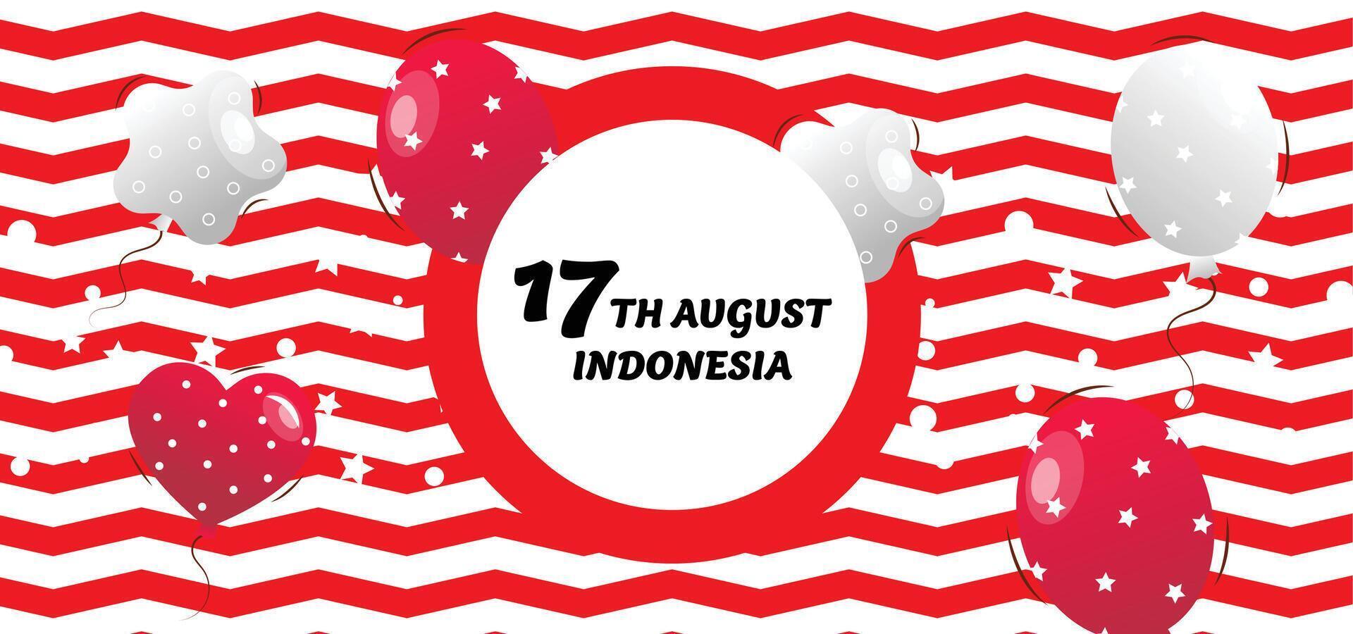 17 august indonesia backdrop vector
