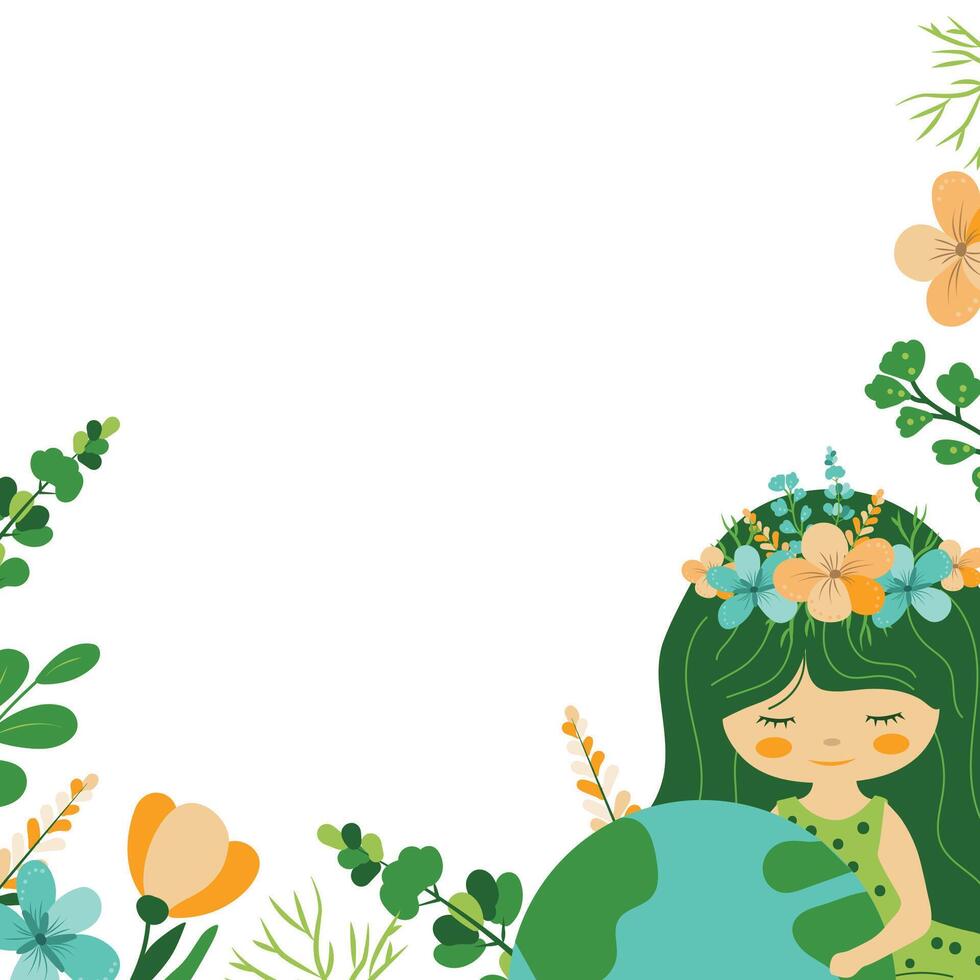 World Earth Day border vector
