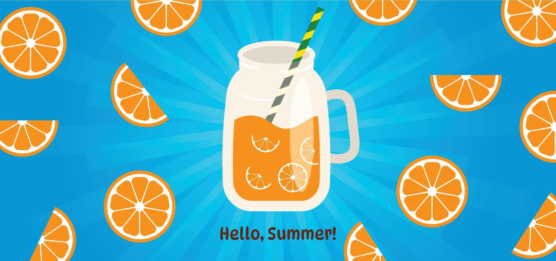 drink hello summer backdrop vector