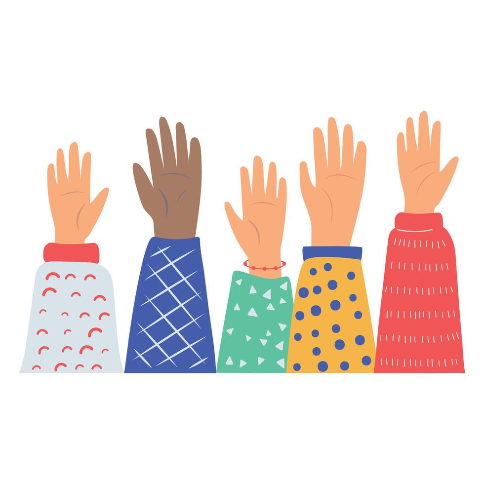 hand up illustration cartoon on the white background vector