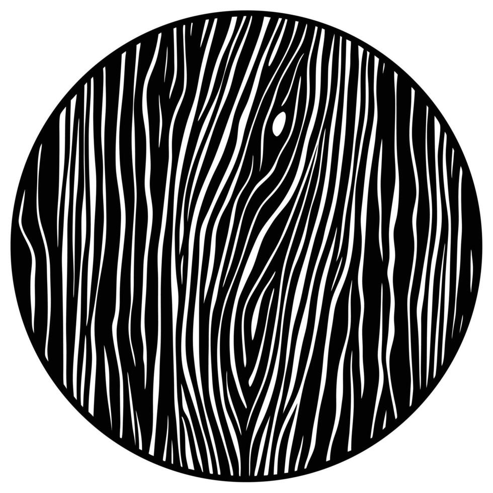 Circular black and white wood grain texture illustration for decorative and design concepts vector