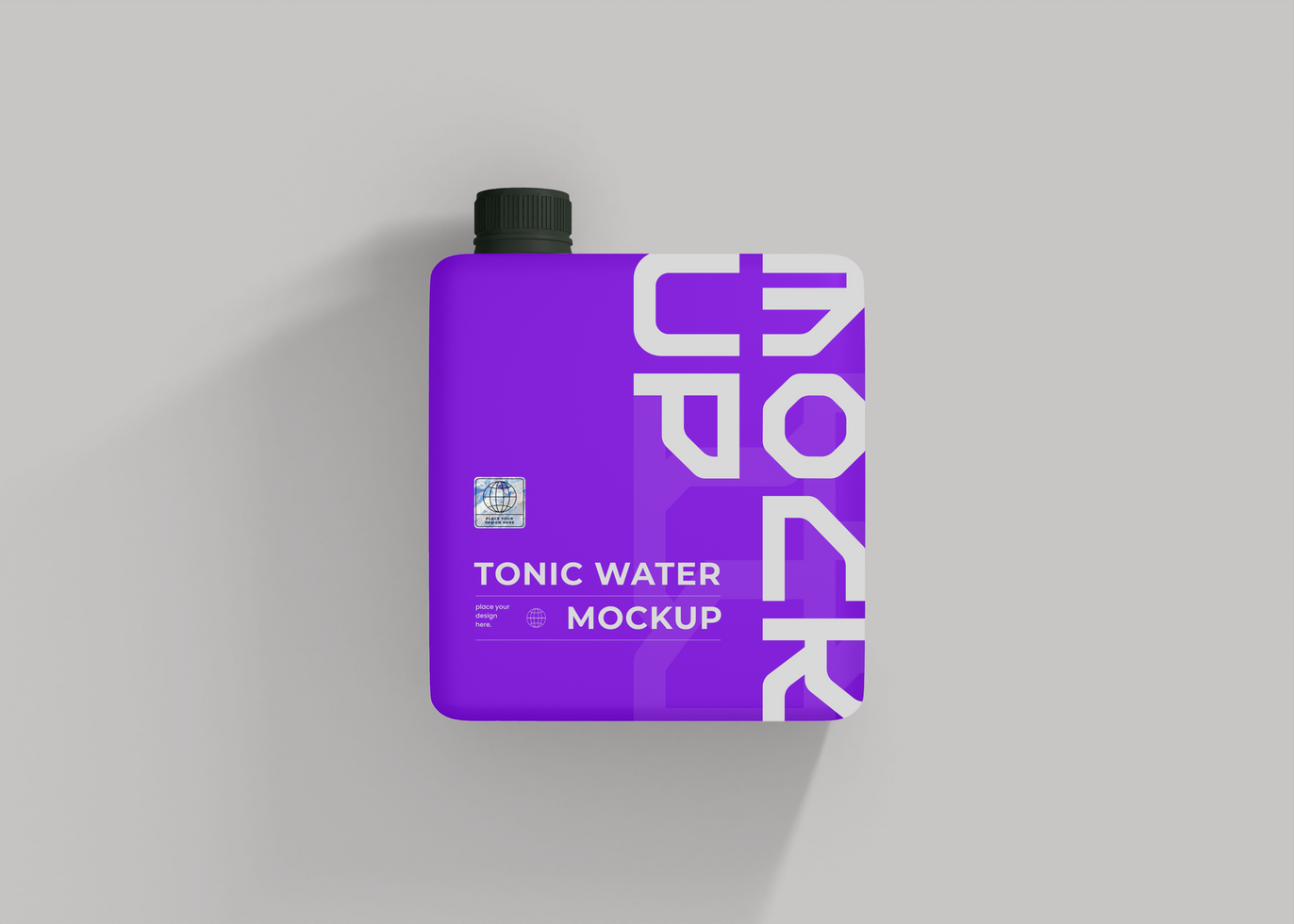 Tonic Plastic Box Mockup for Branding Logo psd