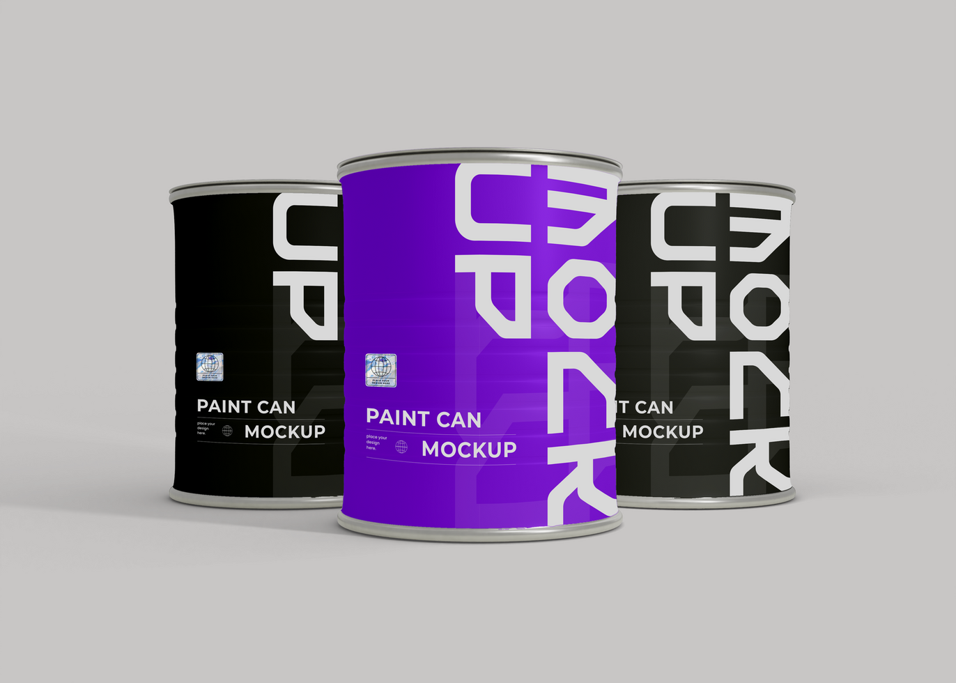 Paint Can Label Mockup for Branding psd
