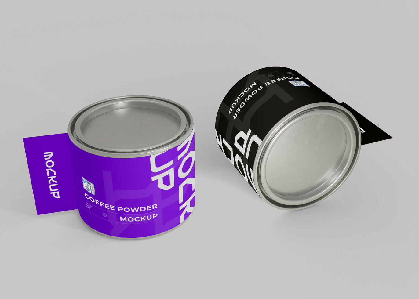 Coffee Powder Can Mockup for Branding Presentation psd