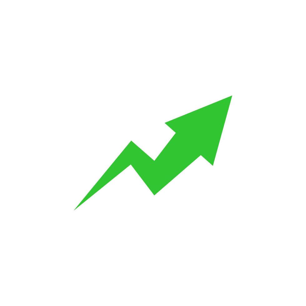 green growth arrow icon vector