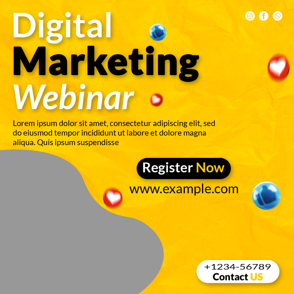 Digital Marketing Webinar Advertisement psd