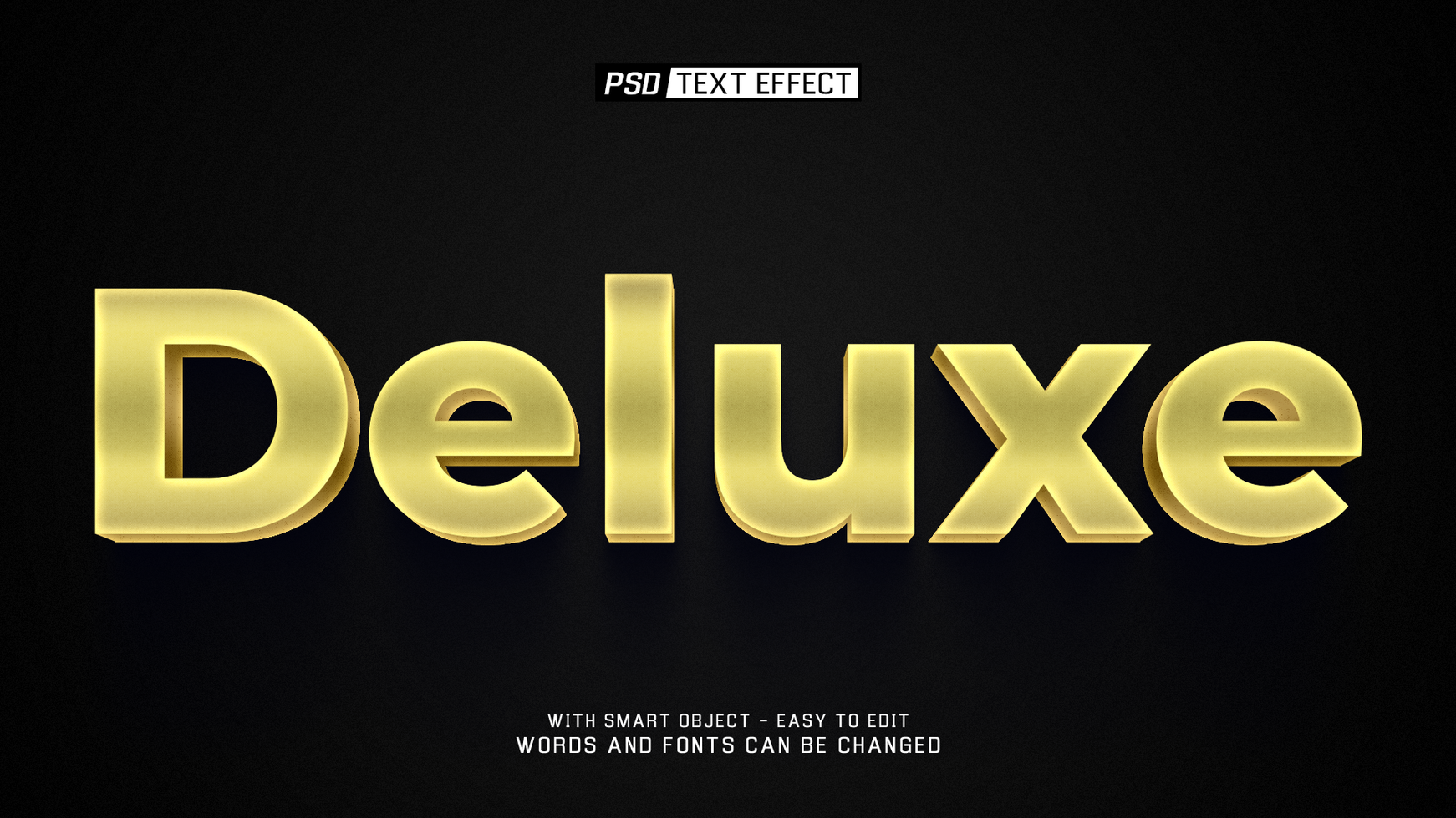 deluxe 3d text effect psd