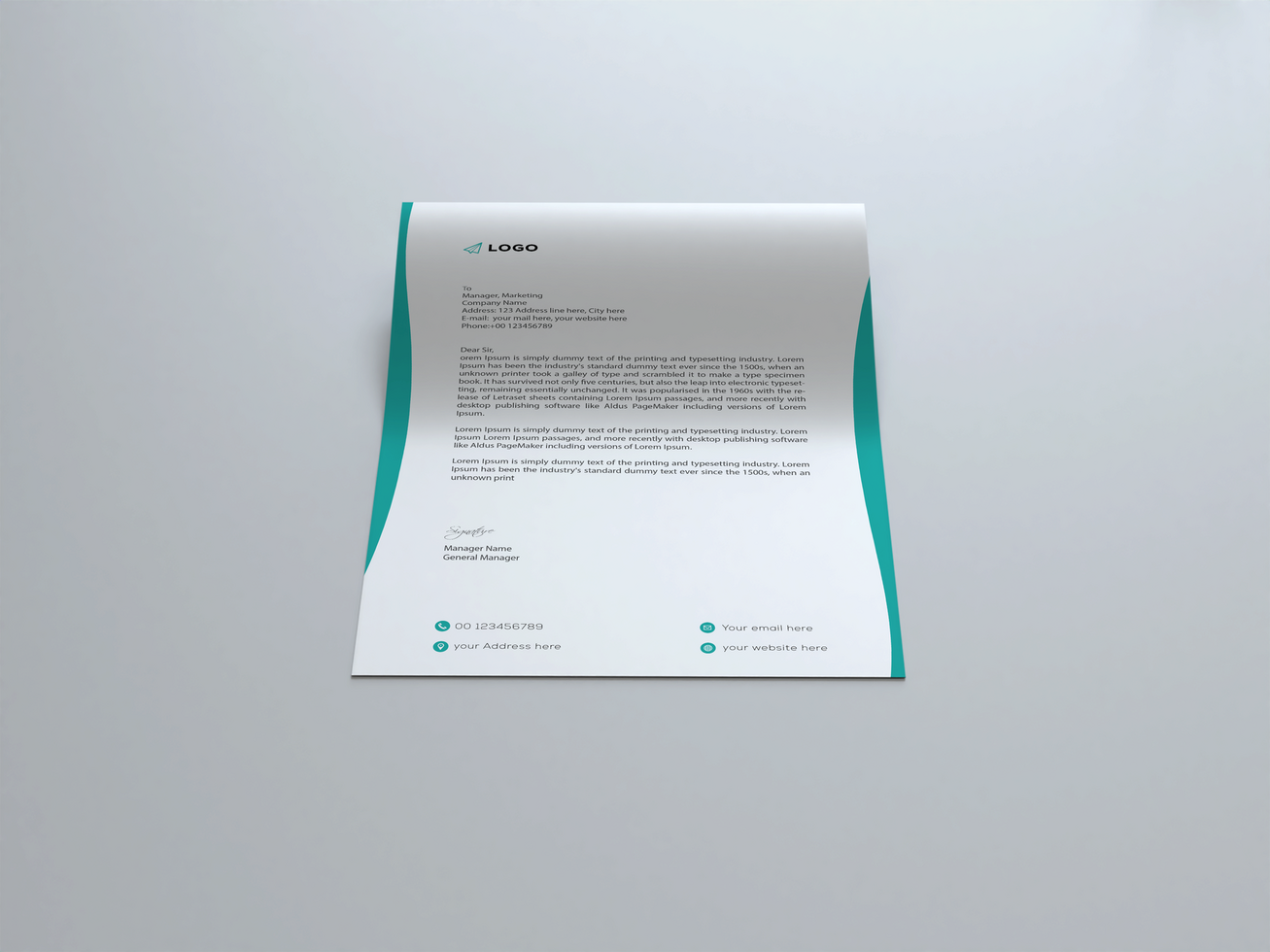 Professional Stationery Paper Mockup. psd