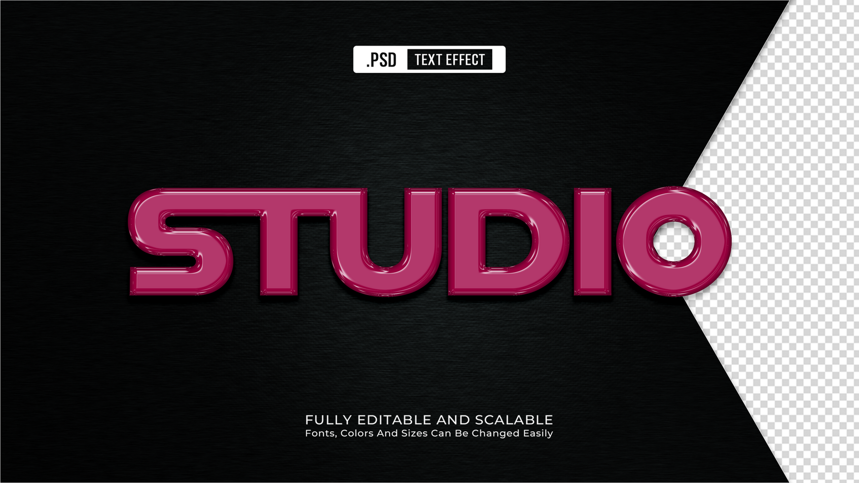 Shiny Plastic 3D Text Effect psd