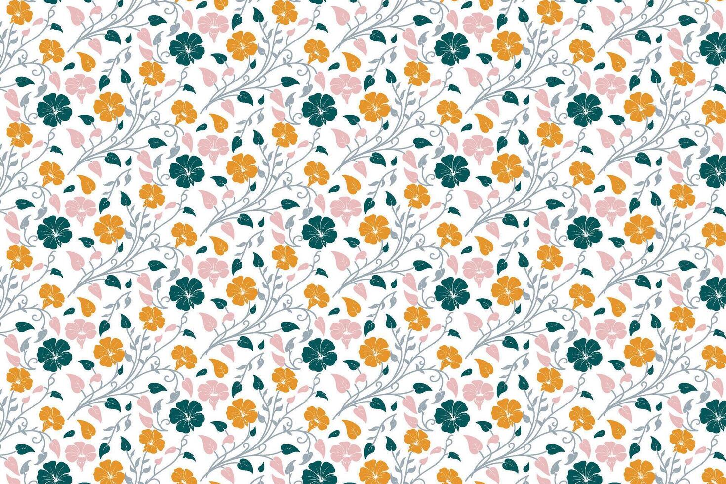 wrapping artwork cotton flower motif, floral pillow sketch textile print, fashion fabric line art inspiration, modern pattern trend design, hand drawn outline texture vector