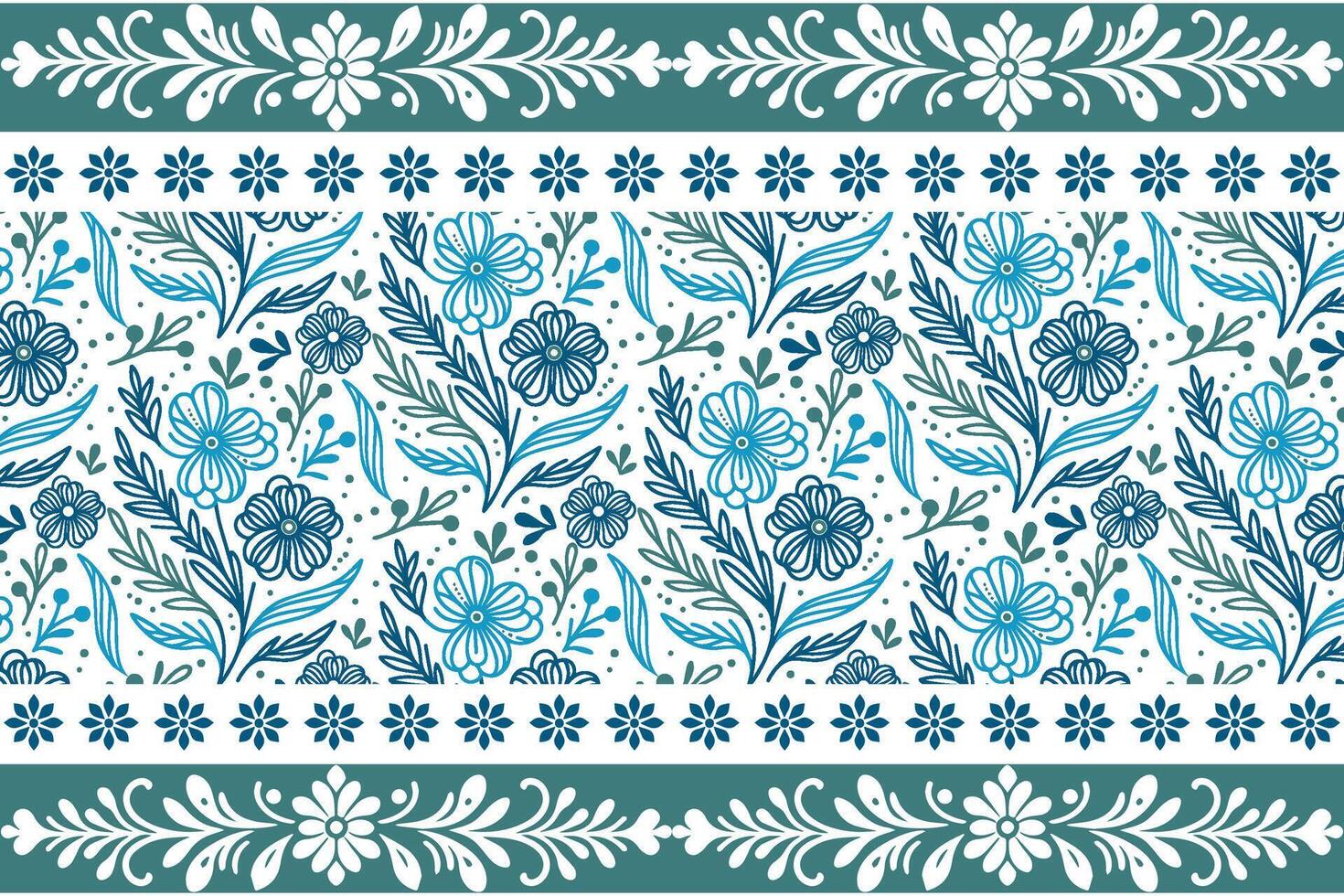 cotton floral embroidery pattern, rose outline border motif, textile drawing for fashion print, wrapping texture idea, modern sketch fabric design vector