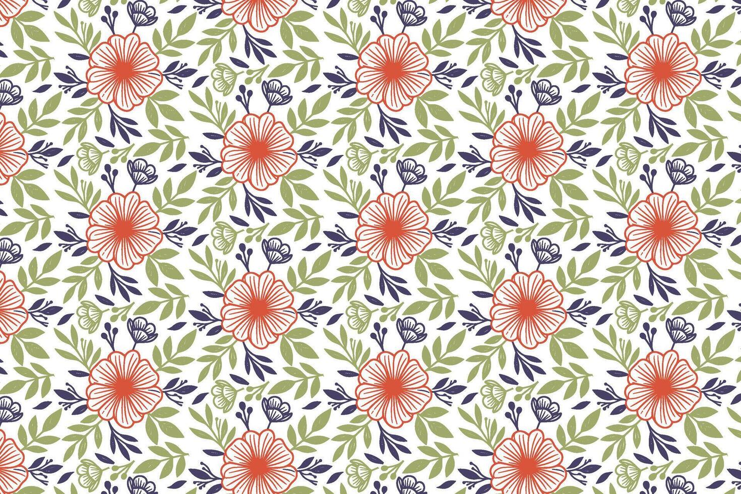 cotton flower fabric outline print, line art pillow motif sketch, hand drawn wrapping design artwork, fashion floral texture inspiration, modern textile pattern vector