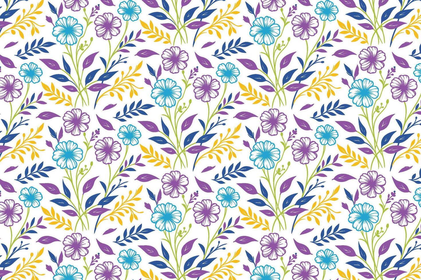 modern outline floral cotton motif, fashion wrapping paper sketch print, pillow cover textile artwork design, hand drawn fabric pattern texture, line art inspiration vector
