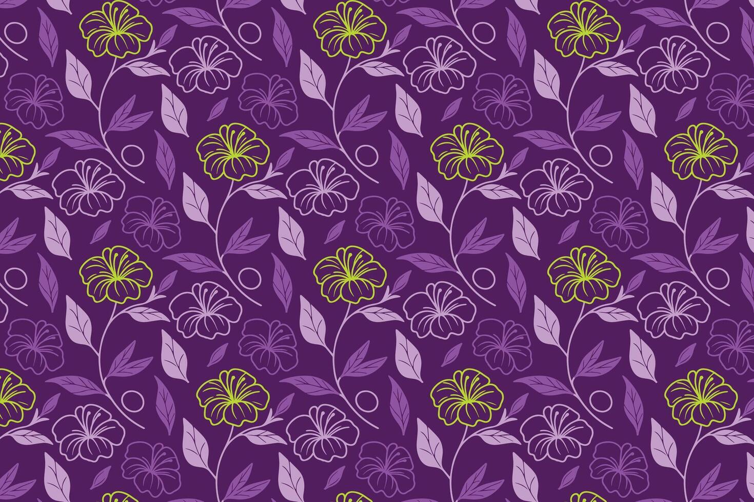 abstract floral pattern with single line rose and cotton flower artwork for kitchen wear textile fashion and gift wrap vector
