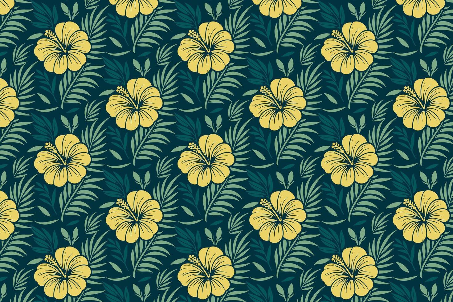 rose and cotton flower drawing pattern with abstract layout repetition and line art texture for modern textile applications vector
