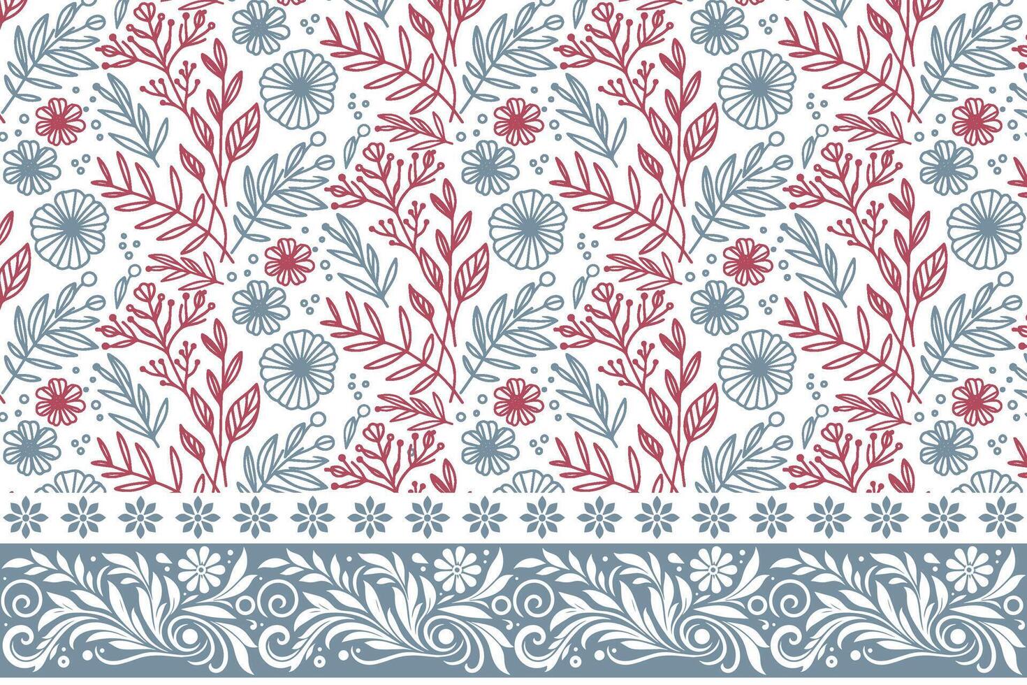 cotton flower outline sketch, rose floral border print, one line textile motif design, minimal wrapping texture idea, table top fabric pattern vector