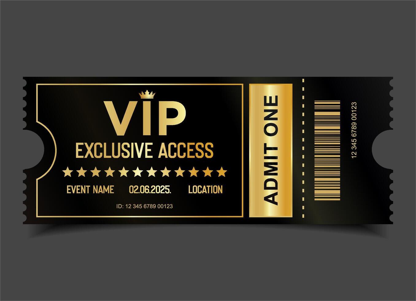 VIP pass design template vector