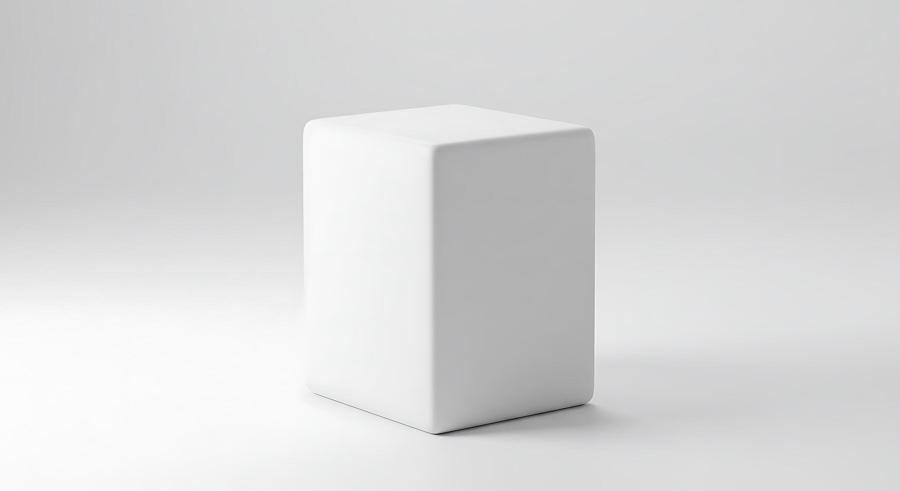 A white cube sitting on a table photo