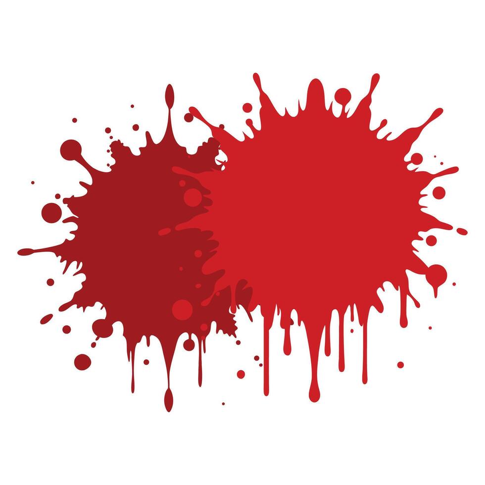 Realistic Blood Splatter on White Background - High-Resolution Horror Texture vector