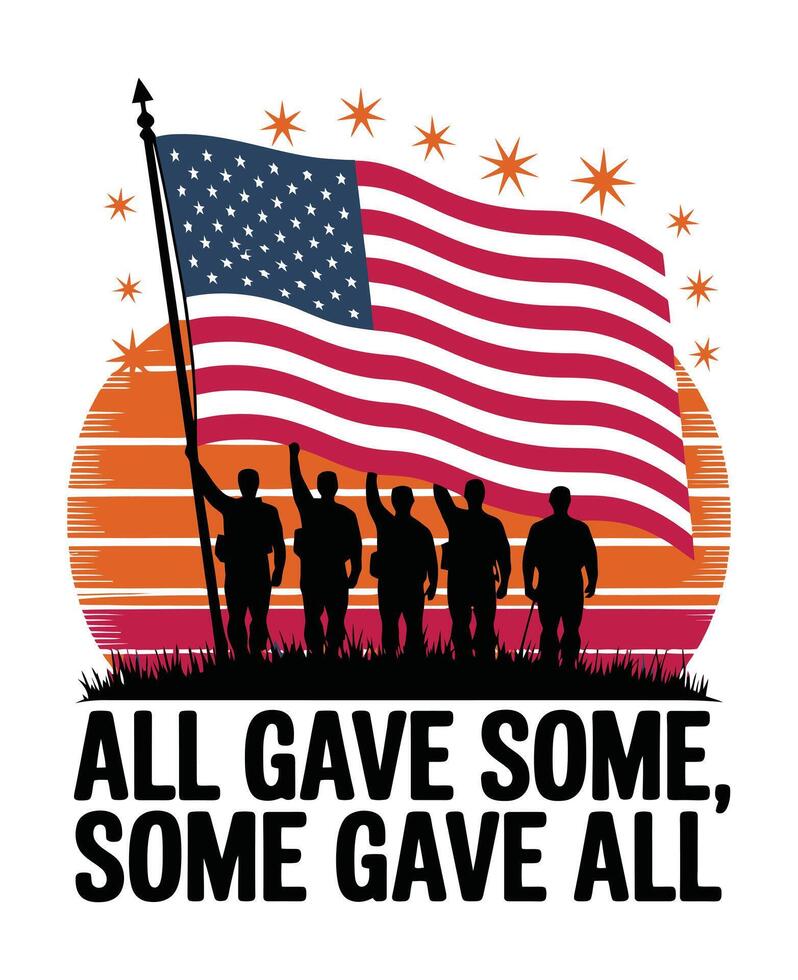 All Give Some Some Give All Design vector