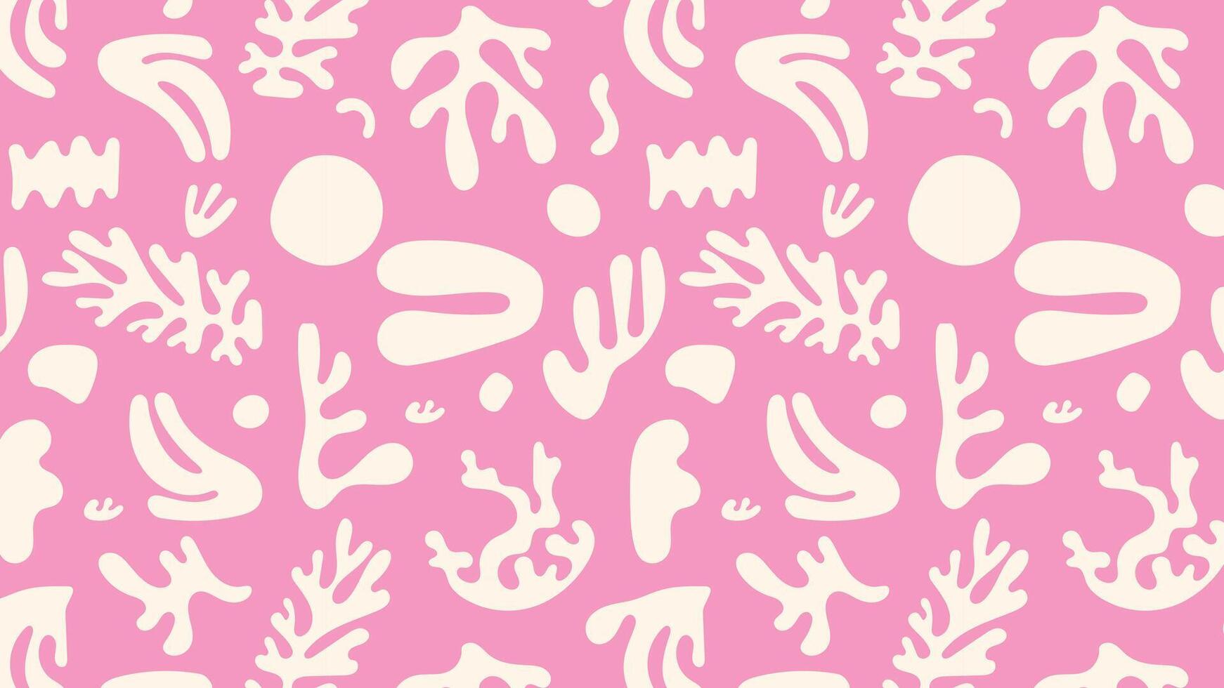 seamless pattern with groovy floral waves and playful botanical shapes in naive hand drawn design for summer prints, beachwear, and modern surface decoration. vector