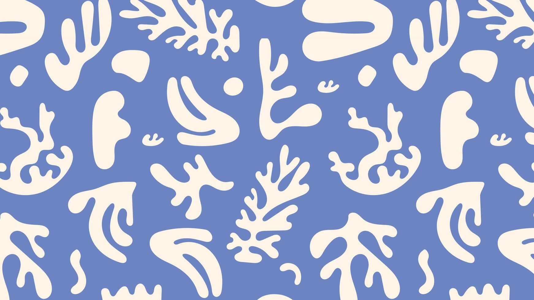 pattern with groovy floral waves and playful botanical shapes in naive hand drawn design for summer prints, beachwear, and modern surface decoration. vector