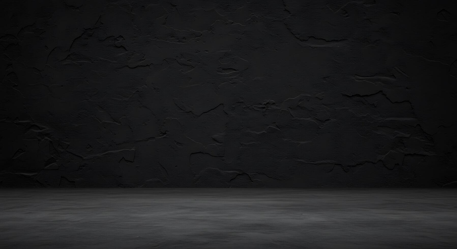 Dark concrete wall background with black texture photo